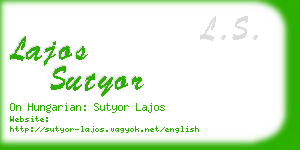 lajos sutyor business card